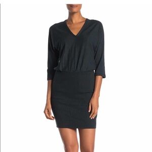 James Perse Black V-Neck Dress